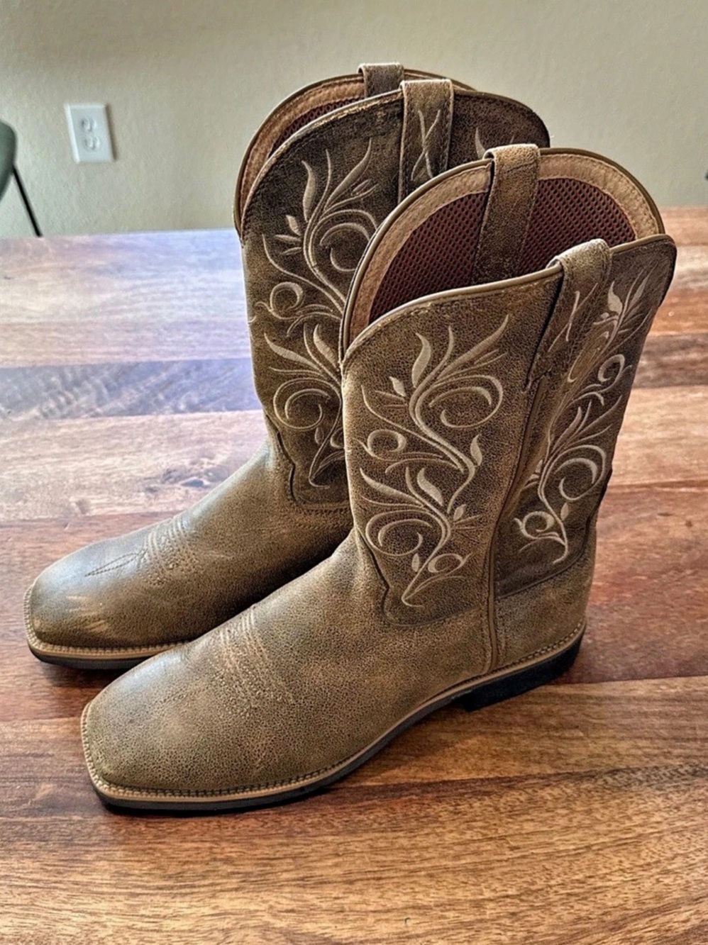 WOMEN'S TOP HAND WESTERN SQUARE BOOT BY TWISTED X WTH0012 Size 11B